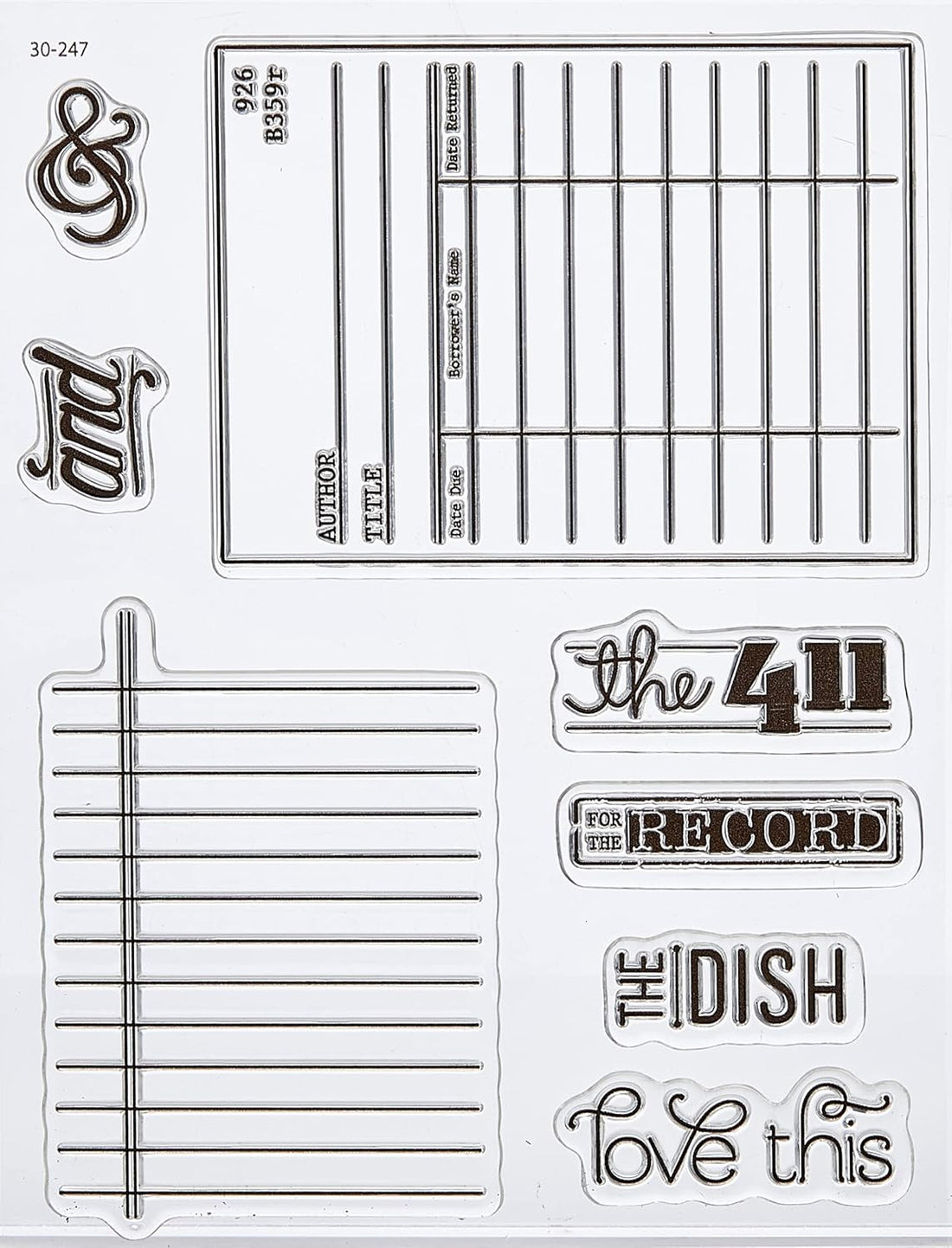 Penny Black LIFE’S JOURNALS Clear Stamps 8pc