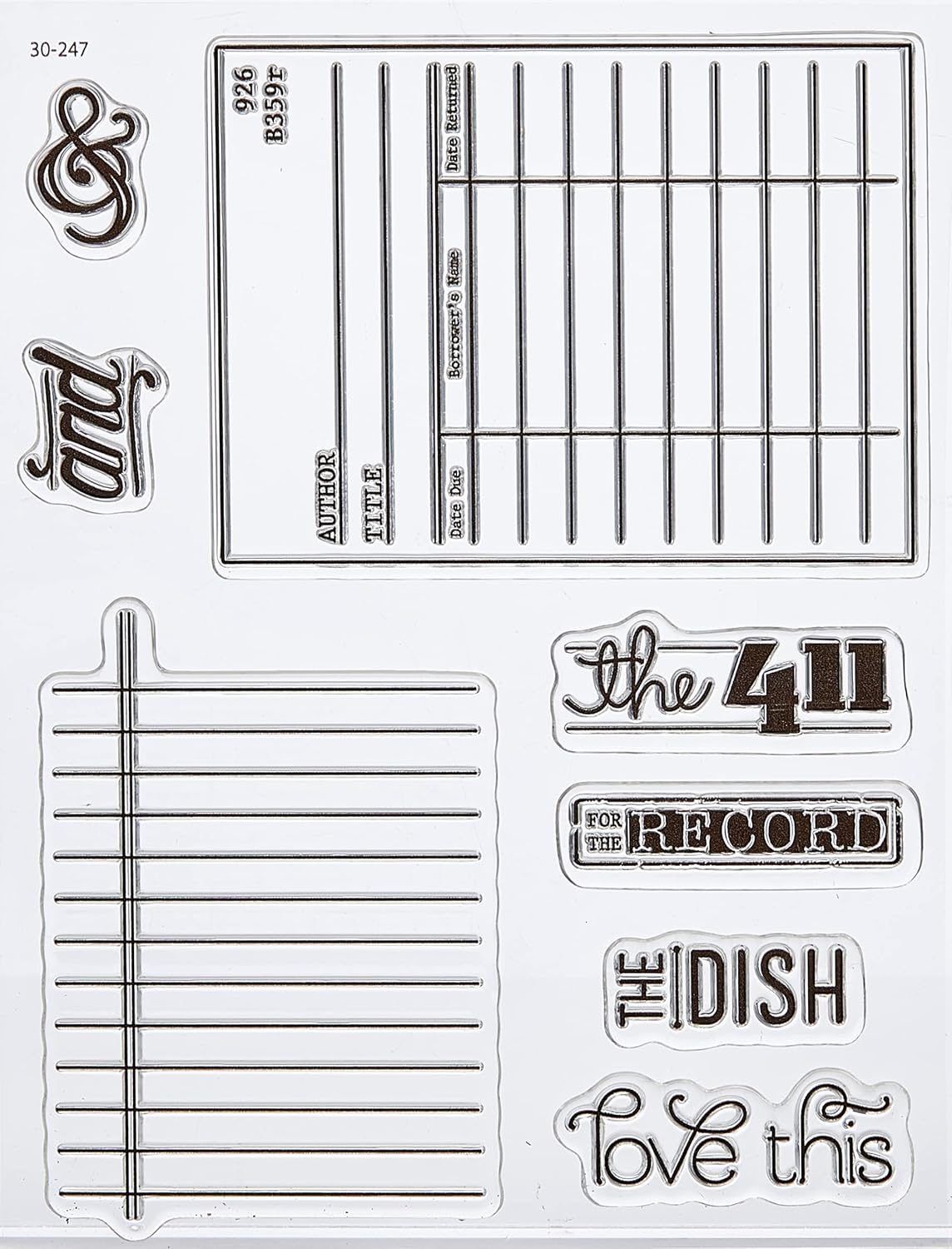 Penny Black LIFE’S JOURNALS Clear Stamps 8pc