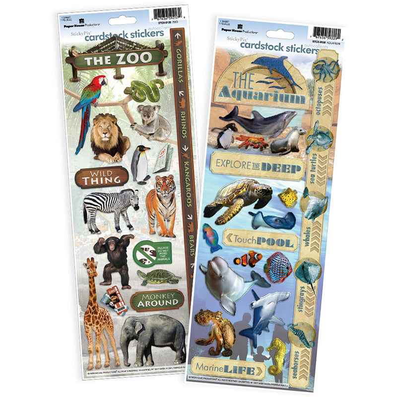 Paper House ZOO Cardstock Sticker Value Pack