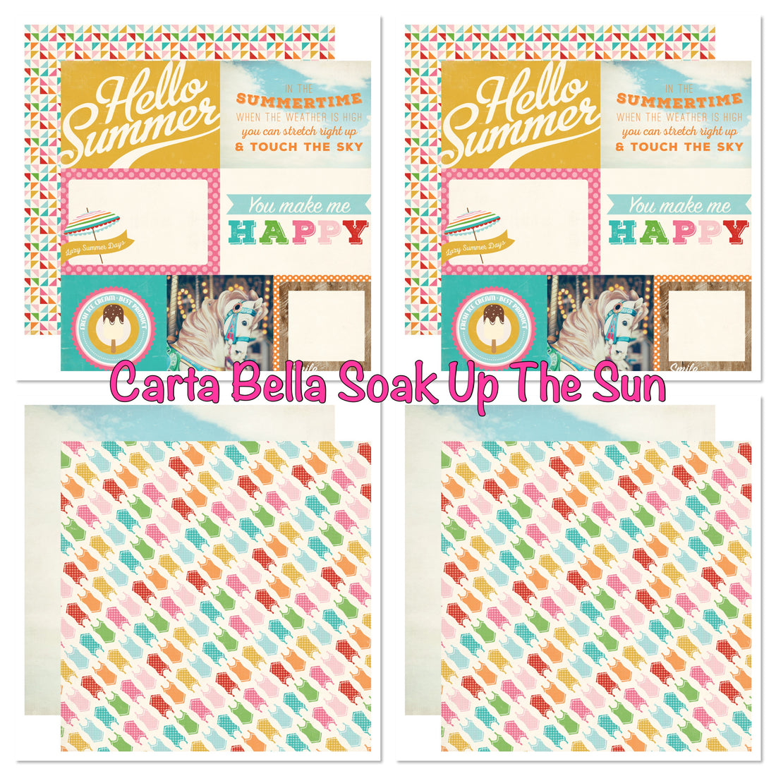 Carta Bella SOAK UP THE SUN 12"X12" Scrapbook Paper Pack