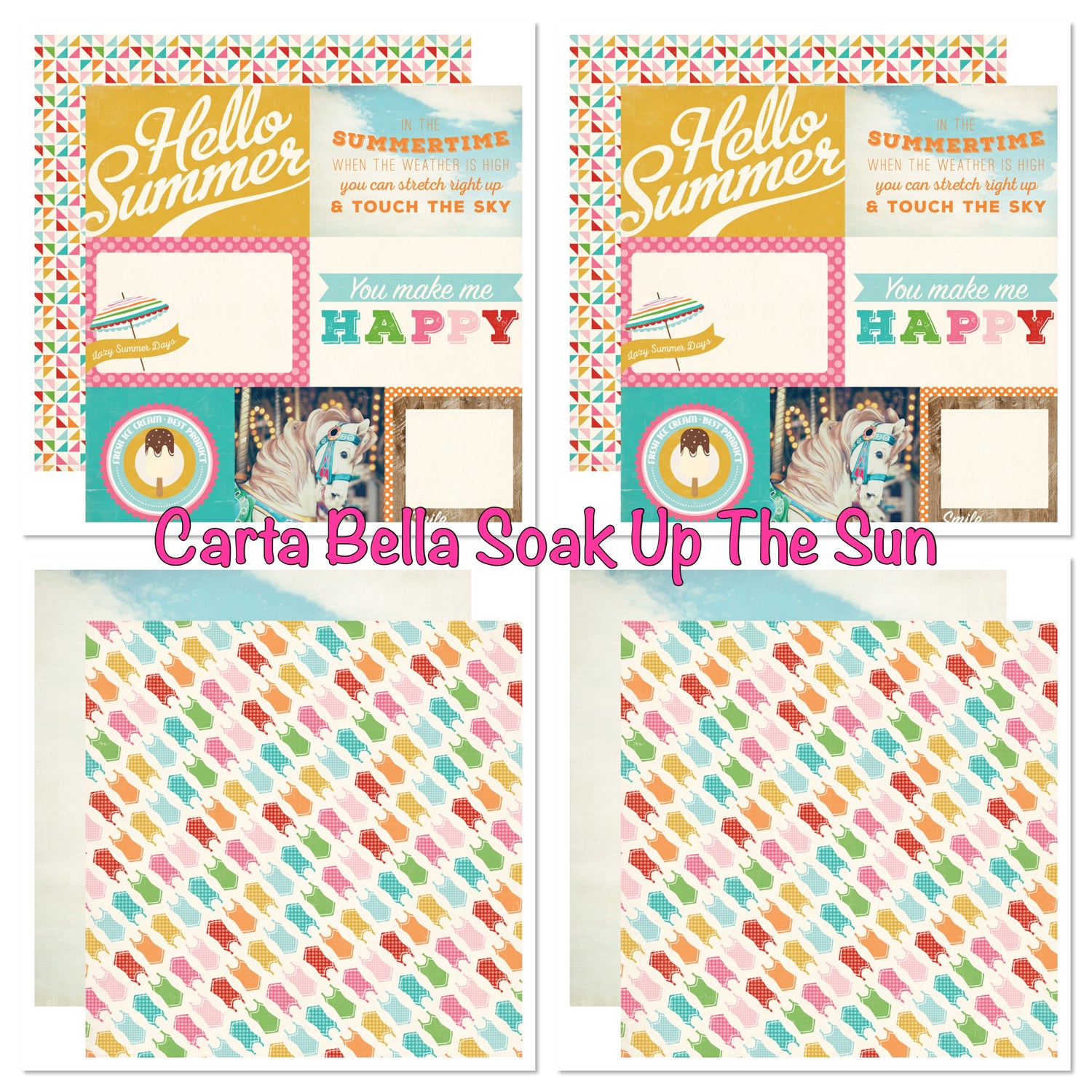 Carta Bella SOAK UP THE SUN 12"X12" Scrapbook Paper Pack