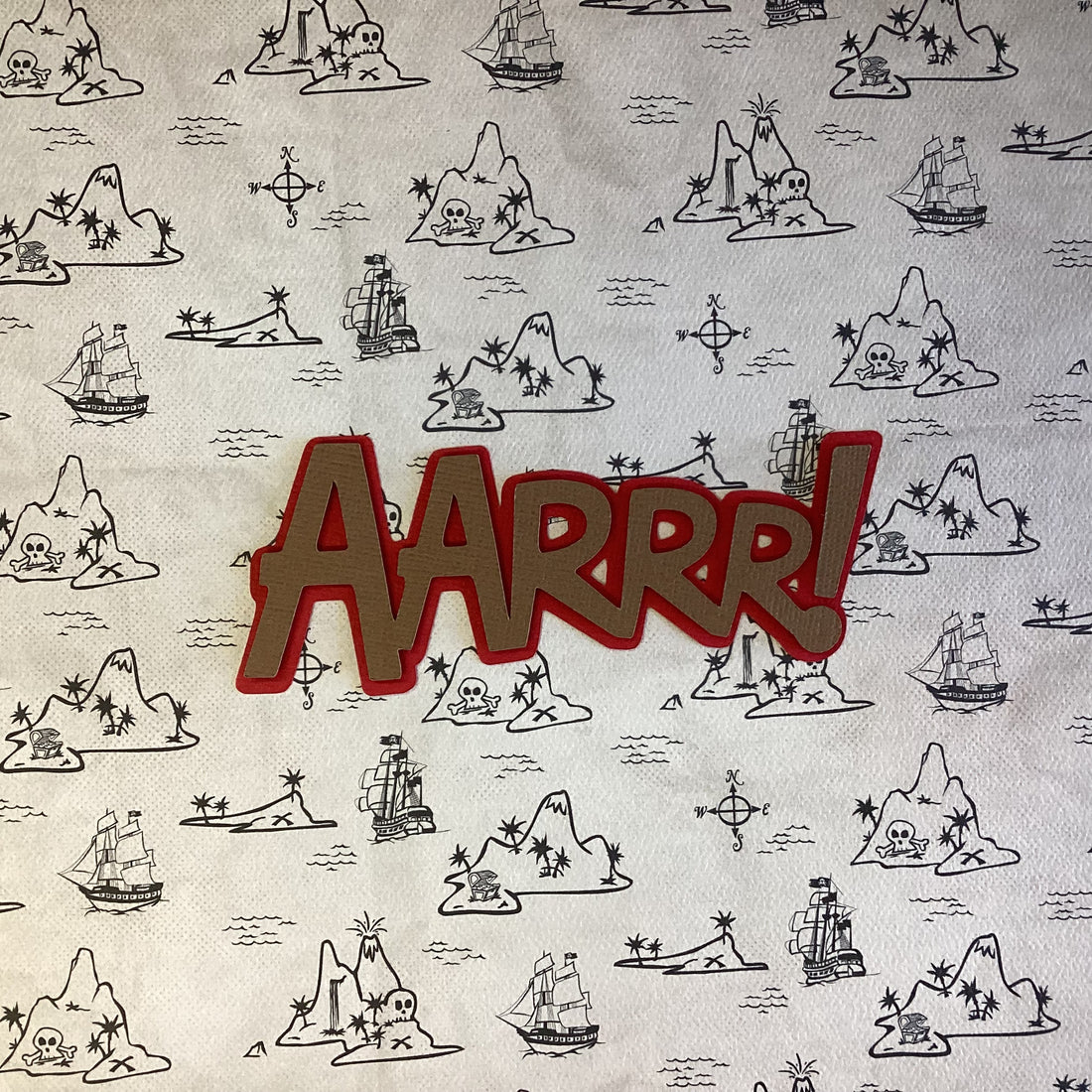 AARRR! Pirate Diecut 3D Scrapbook Die Cut Embellishment