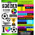 Neon Sport Stickers SOCCER Scrapbook Customs