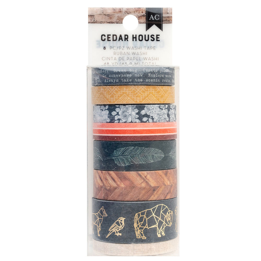 American Crafts CEDAR HOUSE Washi Tape 8 Rolls