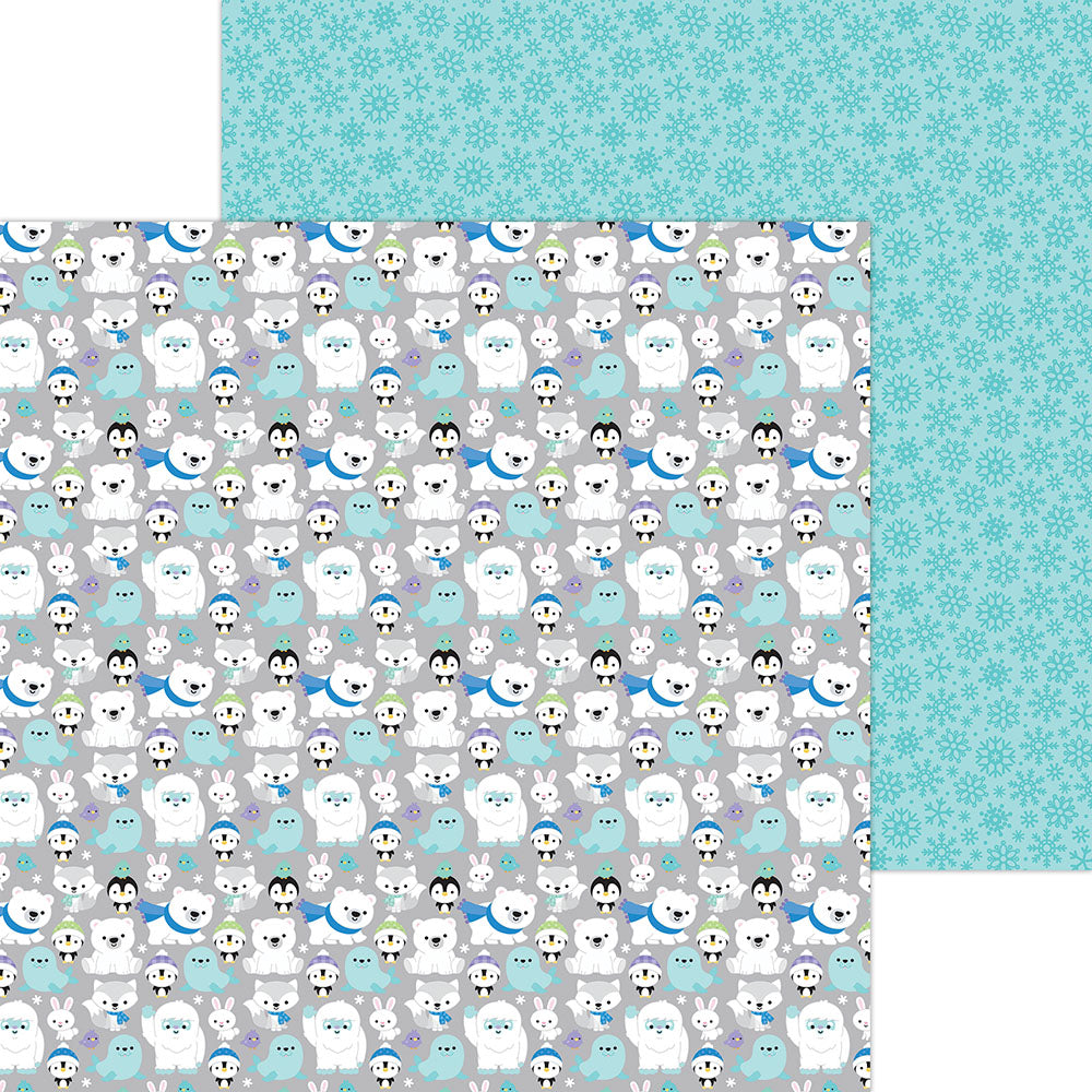 Doodlebug SNOW MUCH FUN 12X12 Scrapbook Paper