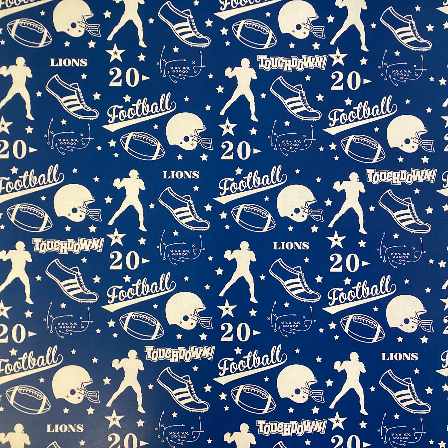 Scrapbooksrus LIONS FOOTBALL 12&quot;X12&quot; Scrapbook Paper Kit 12 Sheets