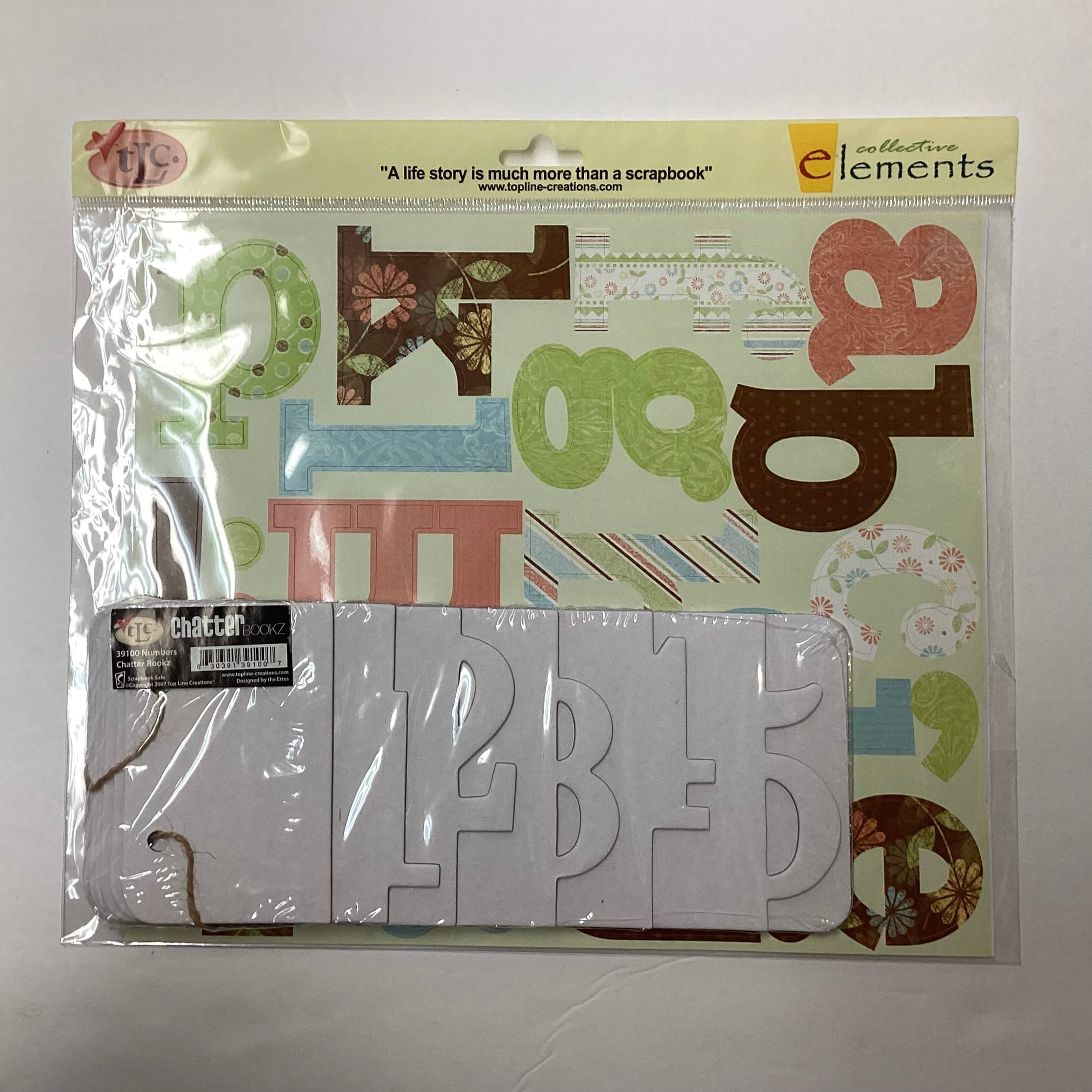 TLC NUMBERS Chatter Bookz Chipboard Scrapbook Album 39100