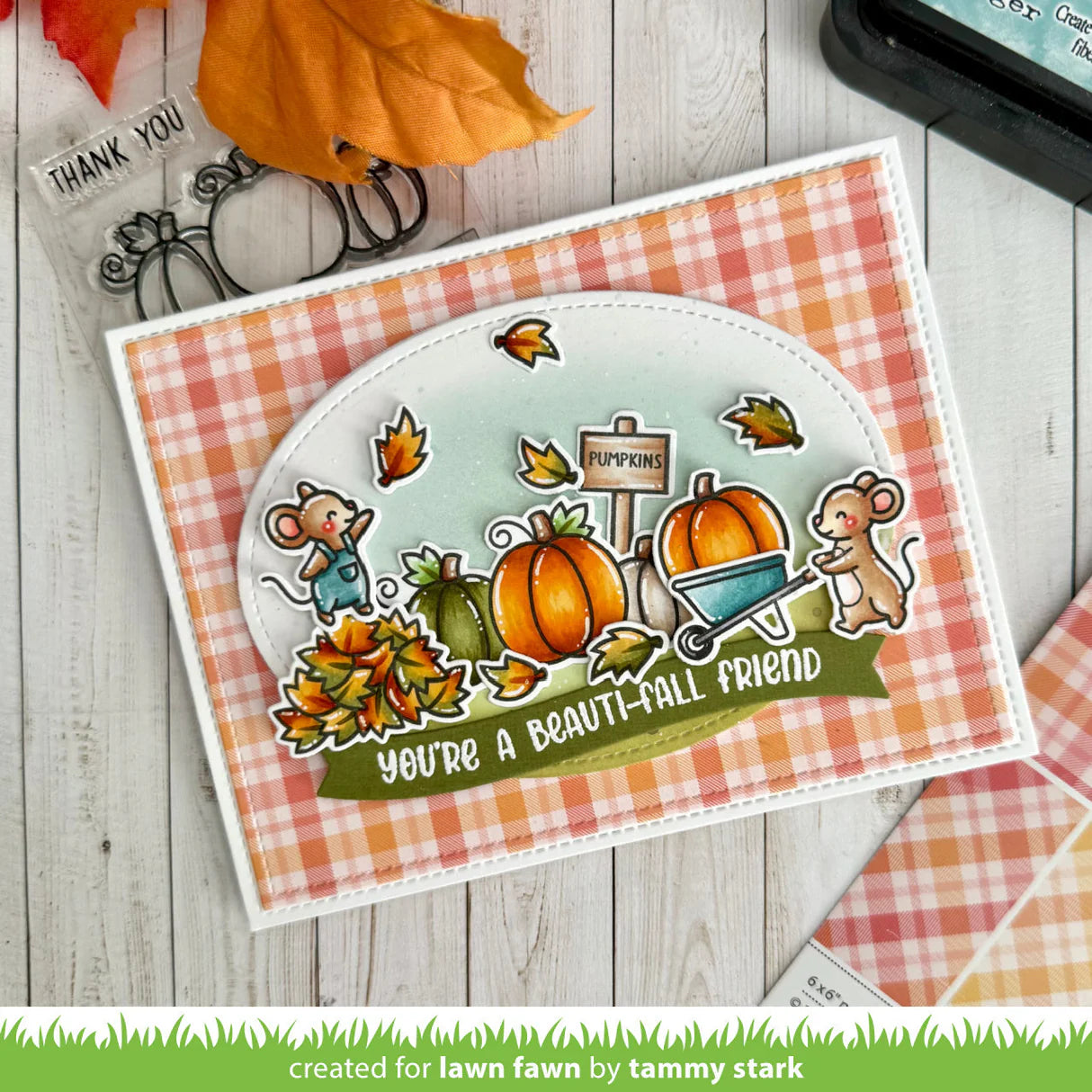 Lawn Fawn HENRY’S BUILD-A-SENTIMENT FALL Clear Stamps 56pc