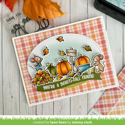 Lawn Fawn HENRY’S BUILD-A-SENTIMENT FALL Clear Stamps 56pc