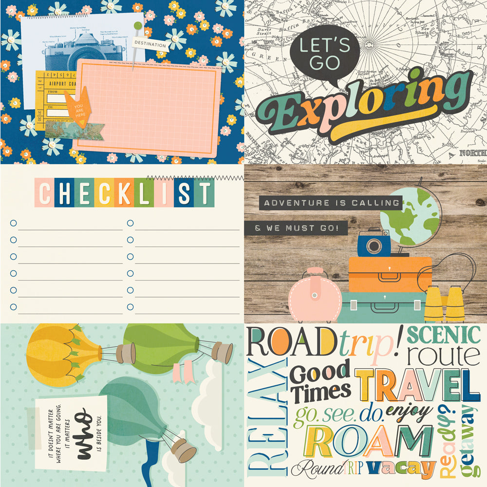 Simple Stories HAPPY TRAVELS 12”X12” Scrapbook Paper