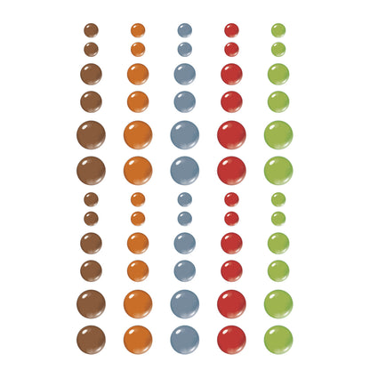 Simple Stories Simple Vintage WOODLANDS Glossy Enamel Dots 60pc