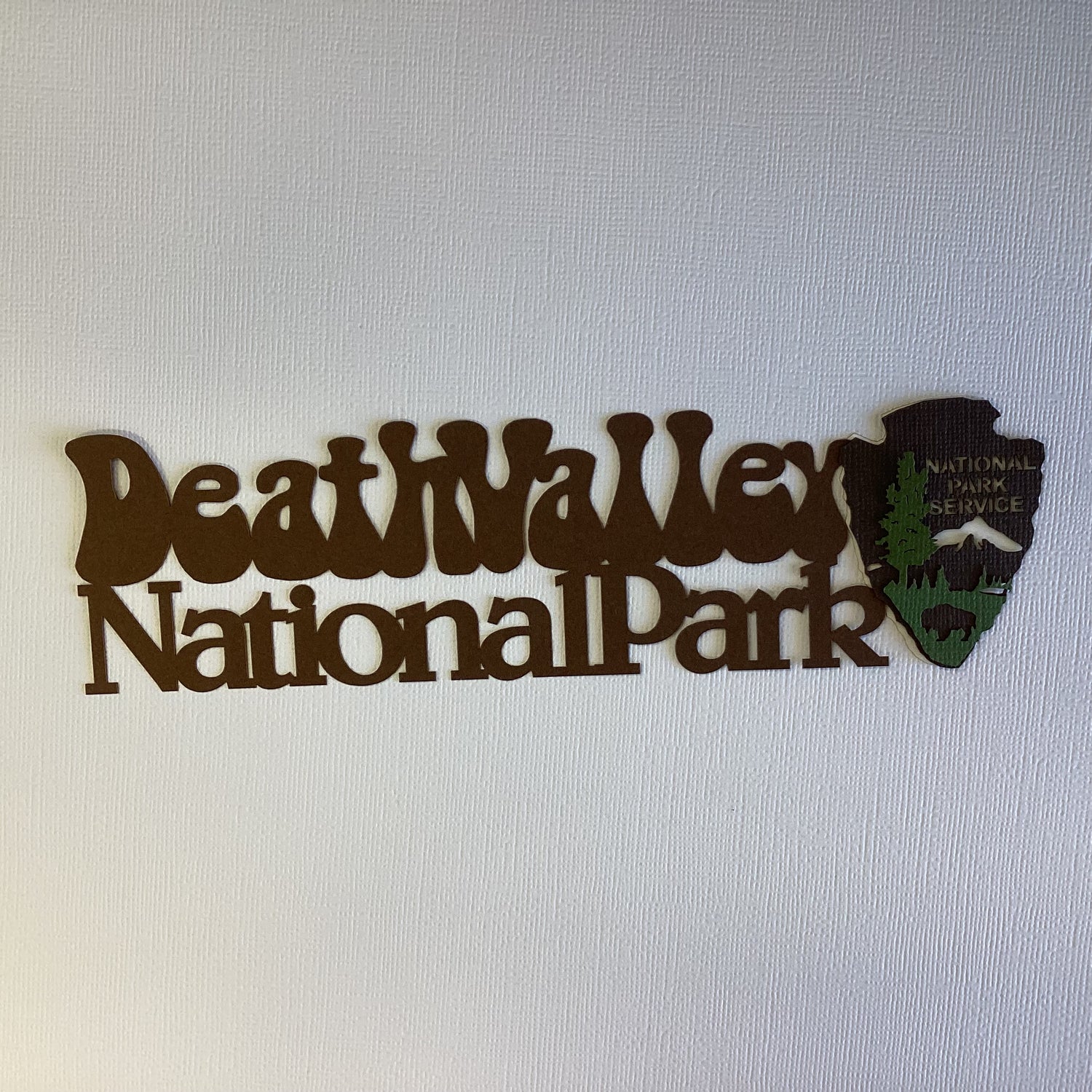 DEATH VALLEY NATIONAL PARK SPEARHEAD Travel Title Laser Cuts