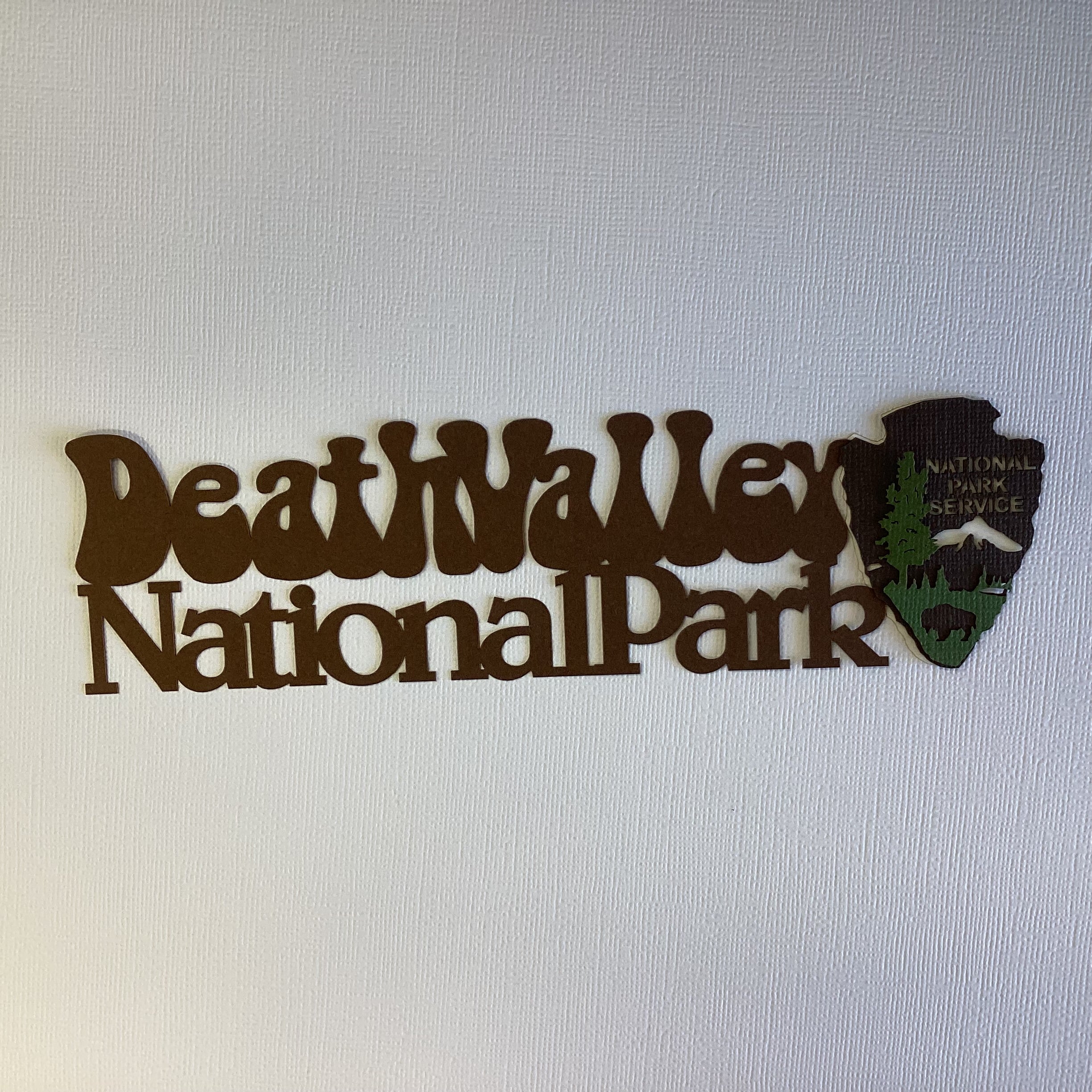 DEATH VALLEY NATIONAL PARK SPEARHEAD Travel Title Laser Cuts