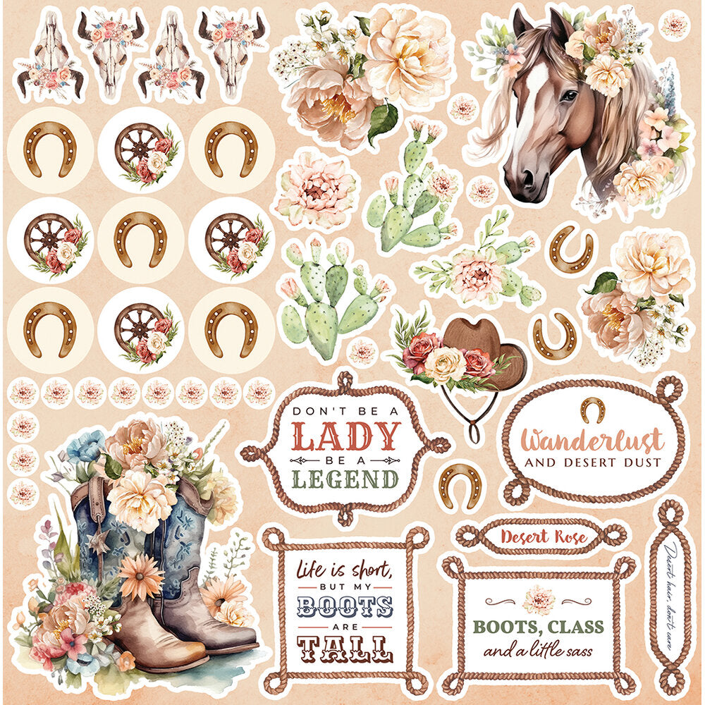 Reminisce DESERT ROSE 12&quot;X12&quot; Scrapbook Kit 9pc