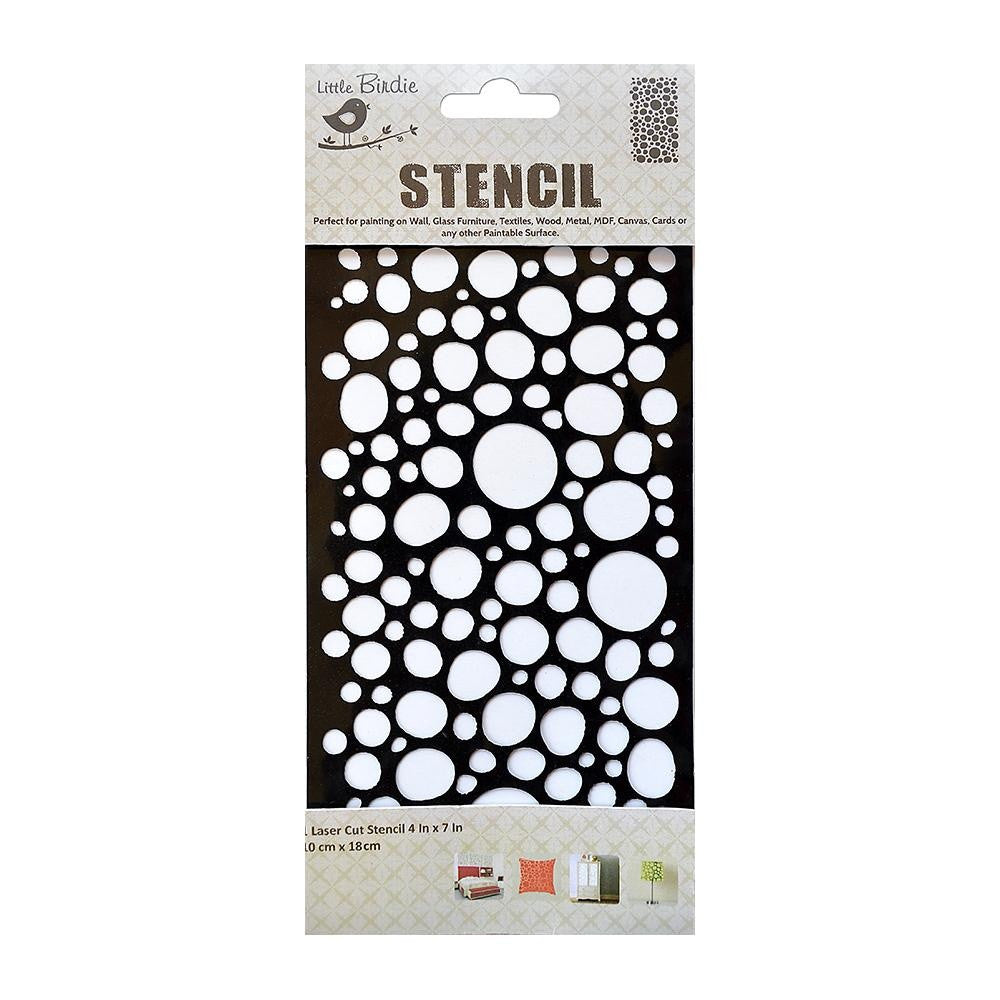 Little Birdie Urban Window IRREGULAR DOT Design Stencil