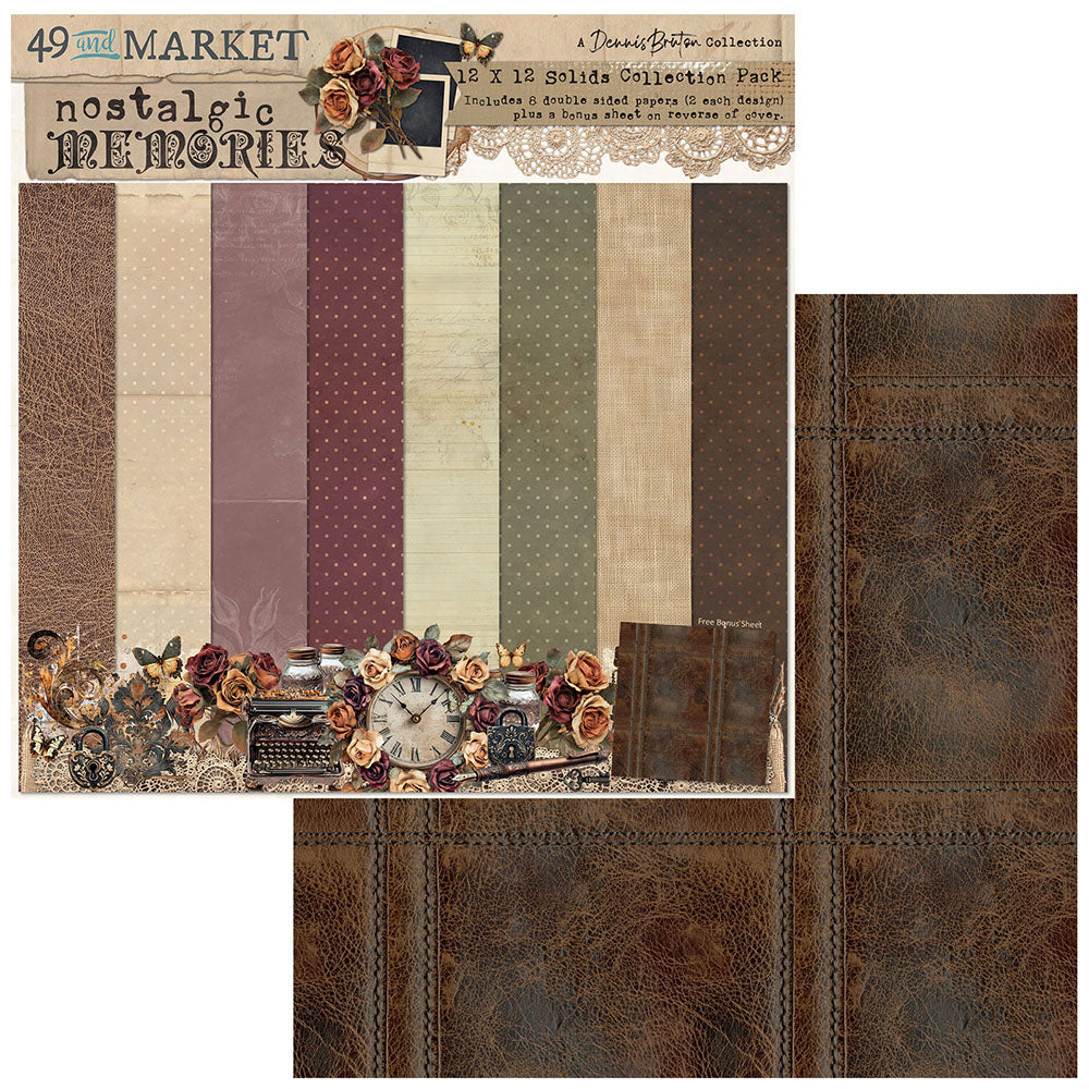 49 and Market NOSTALGIC MEMORIES 12X12 Solids Collection Pack