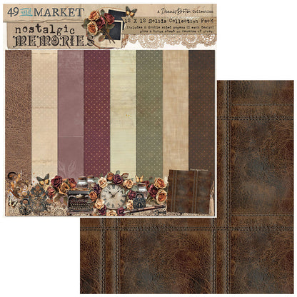 49 and Market NOSTALGIC MEMORIES 12X12 Solids Collection Pack