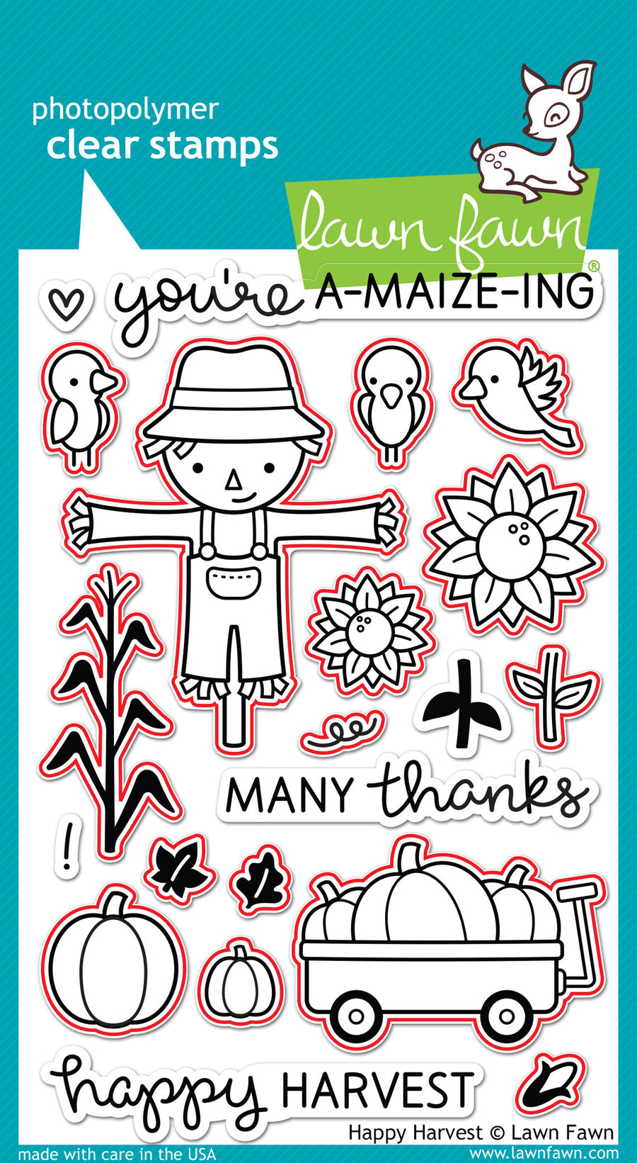 Lawn Fawn HAPPY HARVEST Stamp &amp; Die Set
