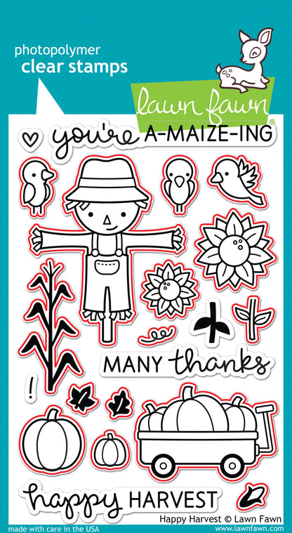 Lawn Fawn HAPPY HARVEST Stamp &amp; Die Set