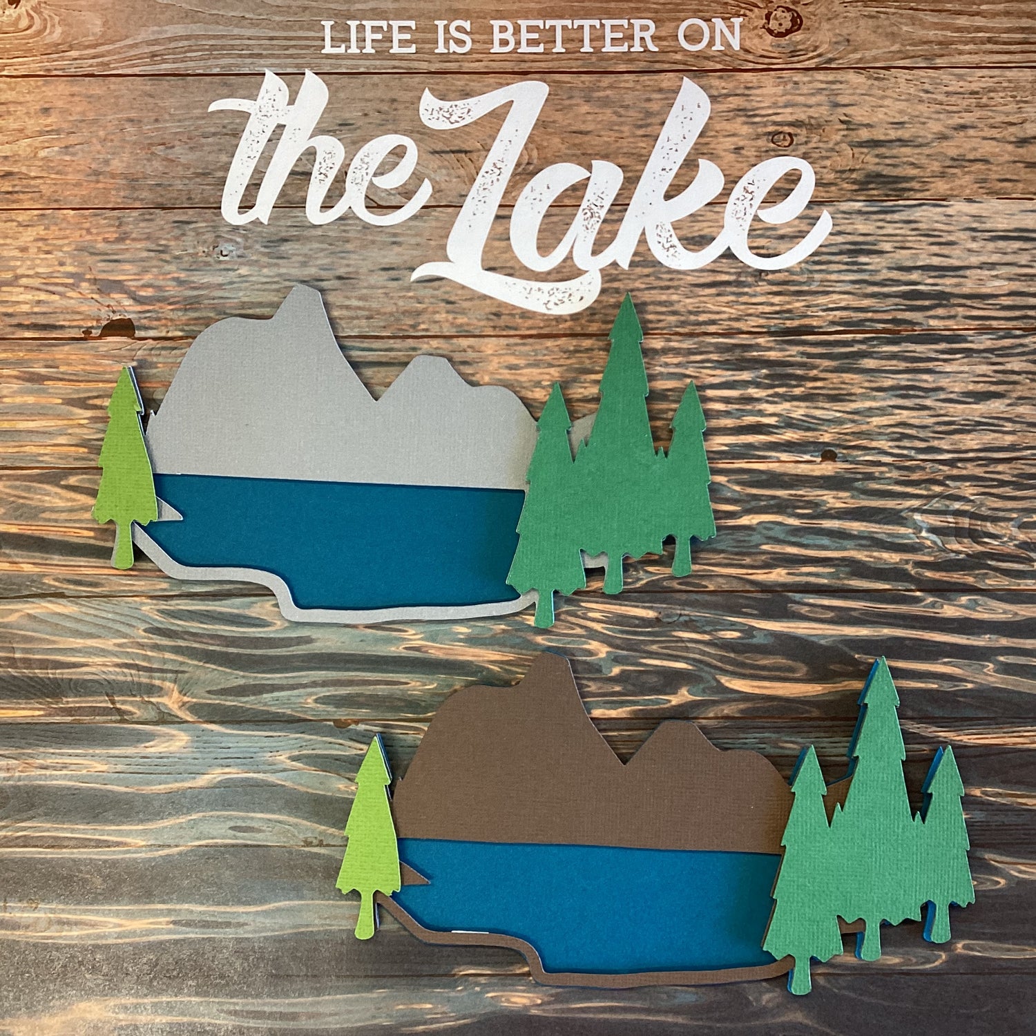 Scrapbooksrus MOUNTAIN LAKE Diecut Embellishment Die Cut