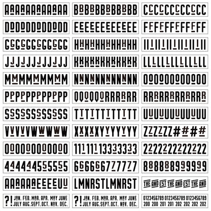 49 and Market ALPHABET Rub-On Transfers