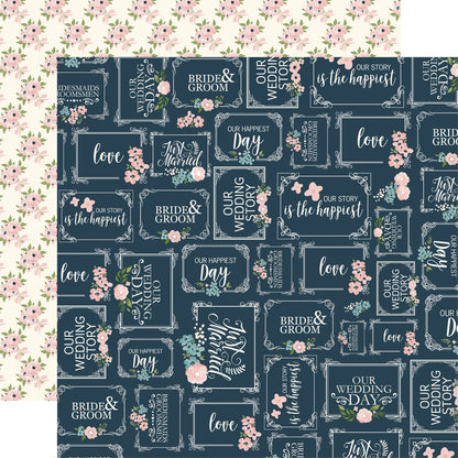 Echo Park JUST MARRIED 12”x12” Scrapbook Paper