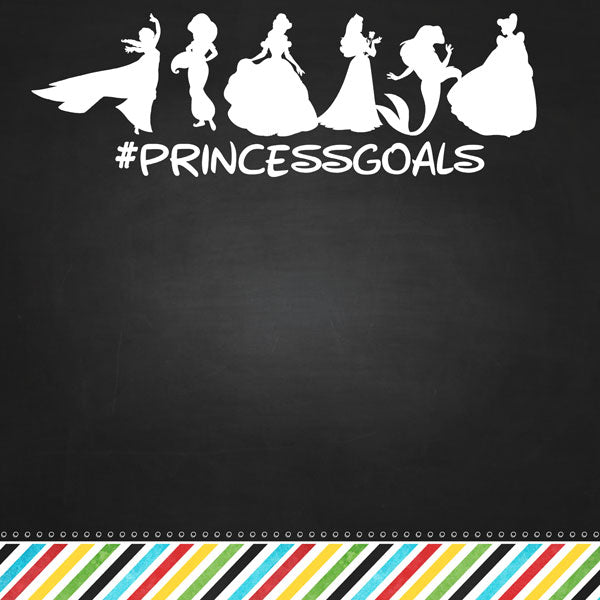 Magical PRINCESS GOALS 12"X12" Scrapbook Paper