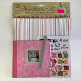 BABY GIRL 5”X5” Mini Scrapbook Kit 9pc