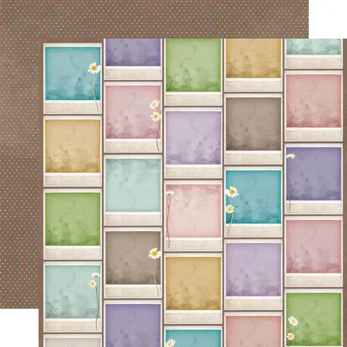 Simple Stories Simple Vintage Flower Shoppe CAPTURED 12X12 Scrapbook Paper