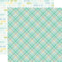 Echo Park Sweet Baby Boy SWEET BOY PLAID 12"x12" Scrapbook Paper