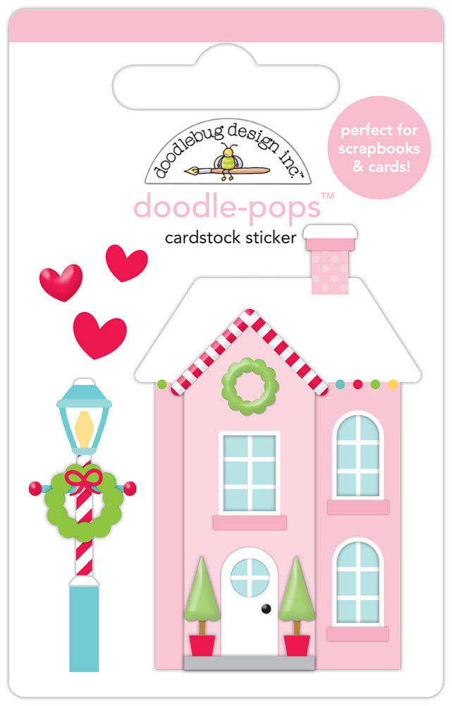 Doodlebug Doodle-Pops Candy Cane Lane SUGARPLUM STREET 3D Stickers