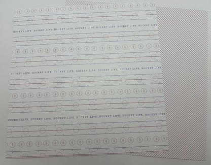 Scrapbook Customs HOCKEY LIFE 12"X12" Paper Kit 12 Sheets