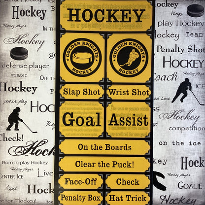 Hockey GOLDEN KNIGHTS Grunge Sport Stickers