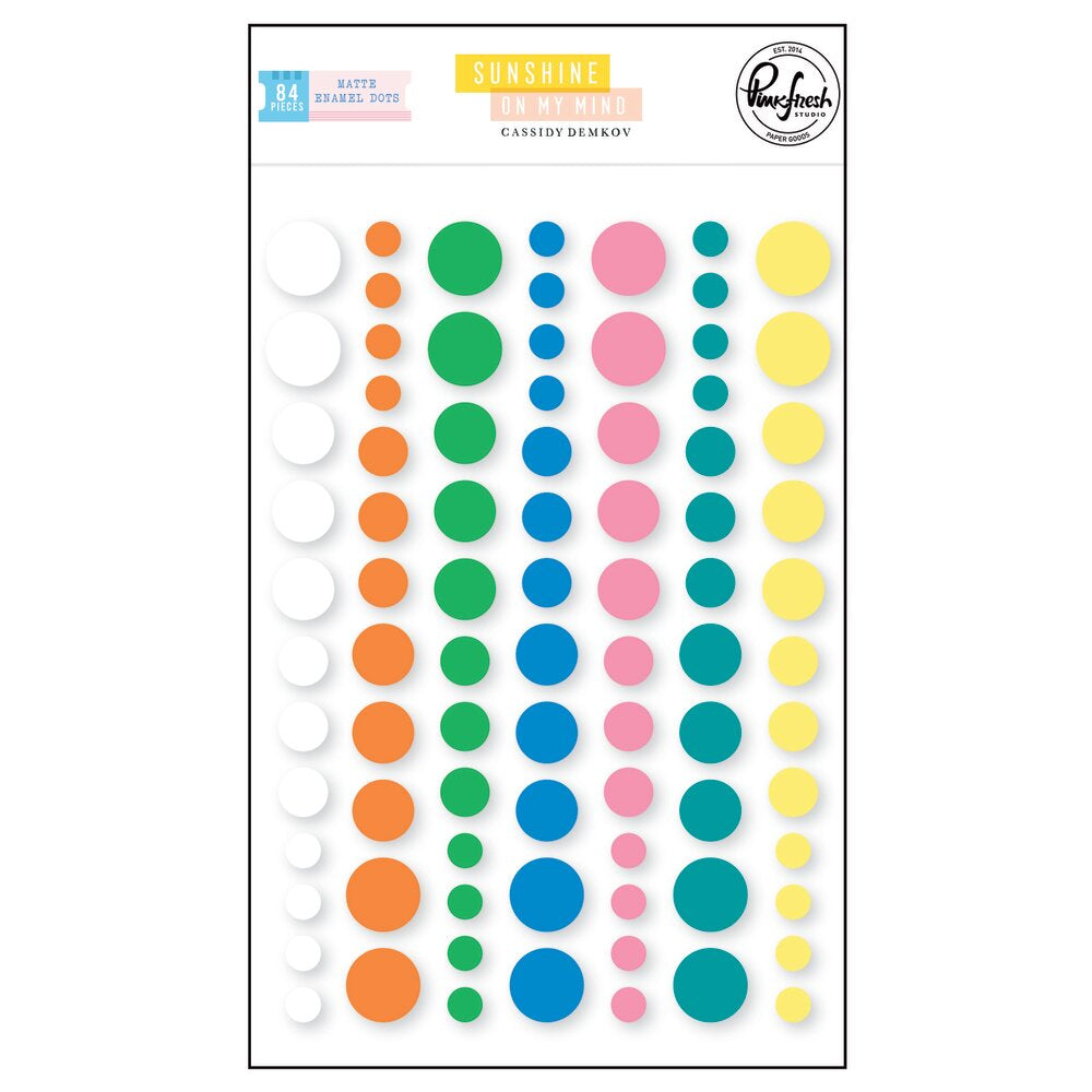 Pinkfresh Studio Sunshine On My Mind MATTE ENAMEL DOTS 84pc