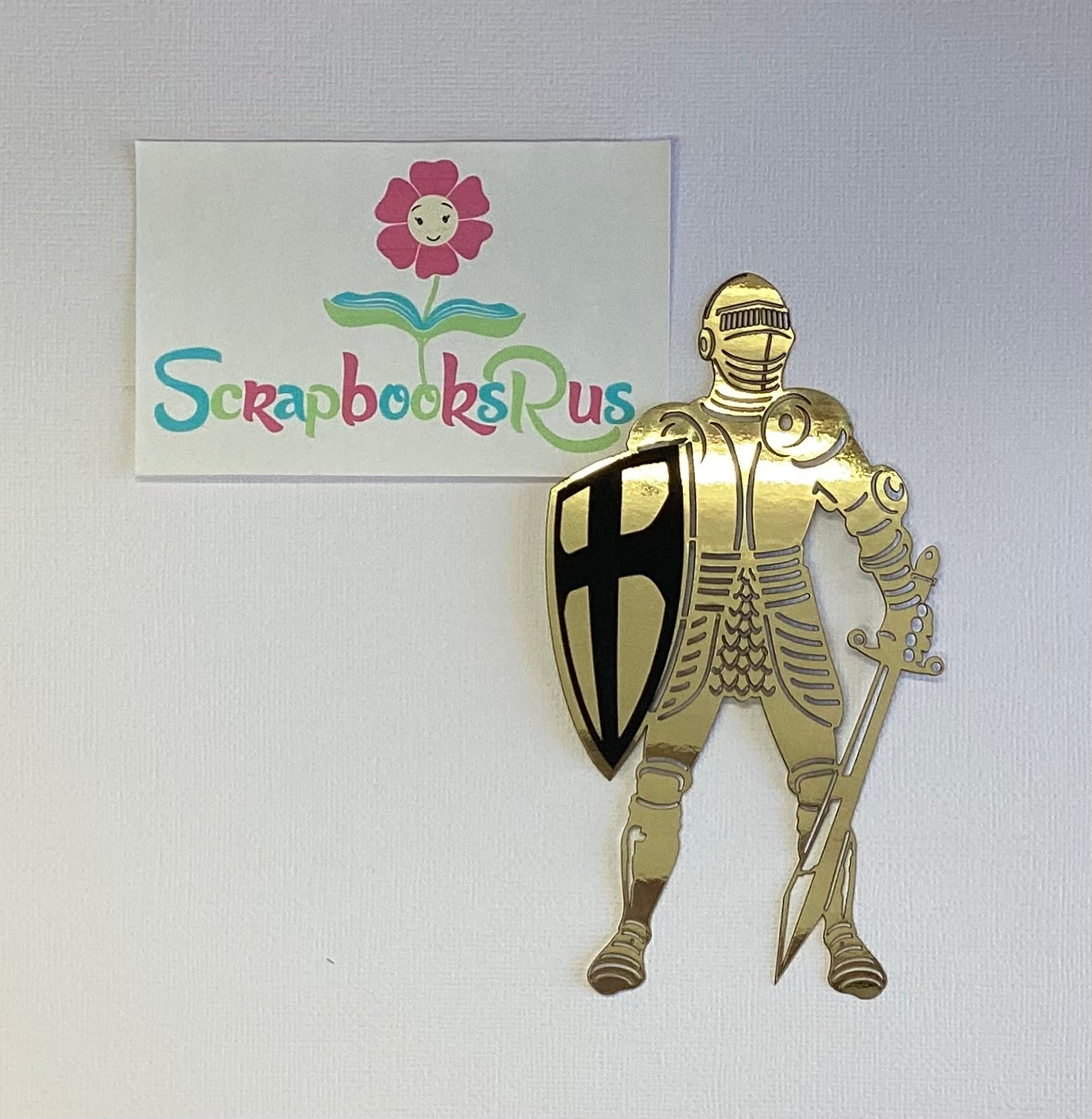 Laser Cut GOLD KNIGHT Diecut Embellishment