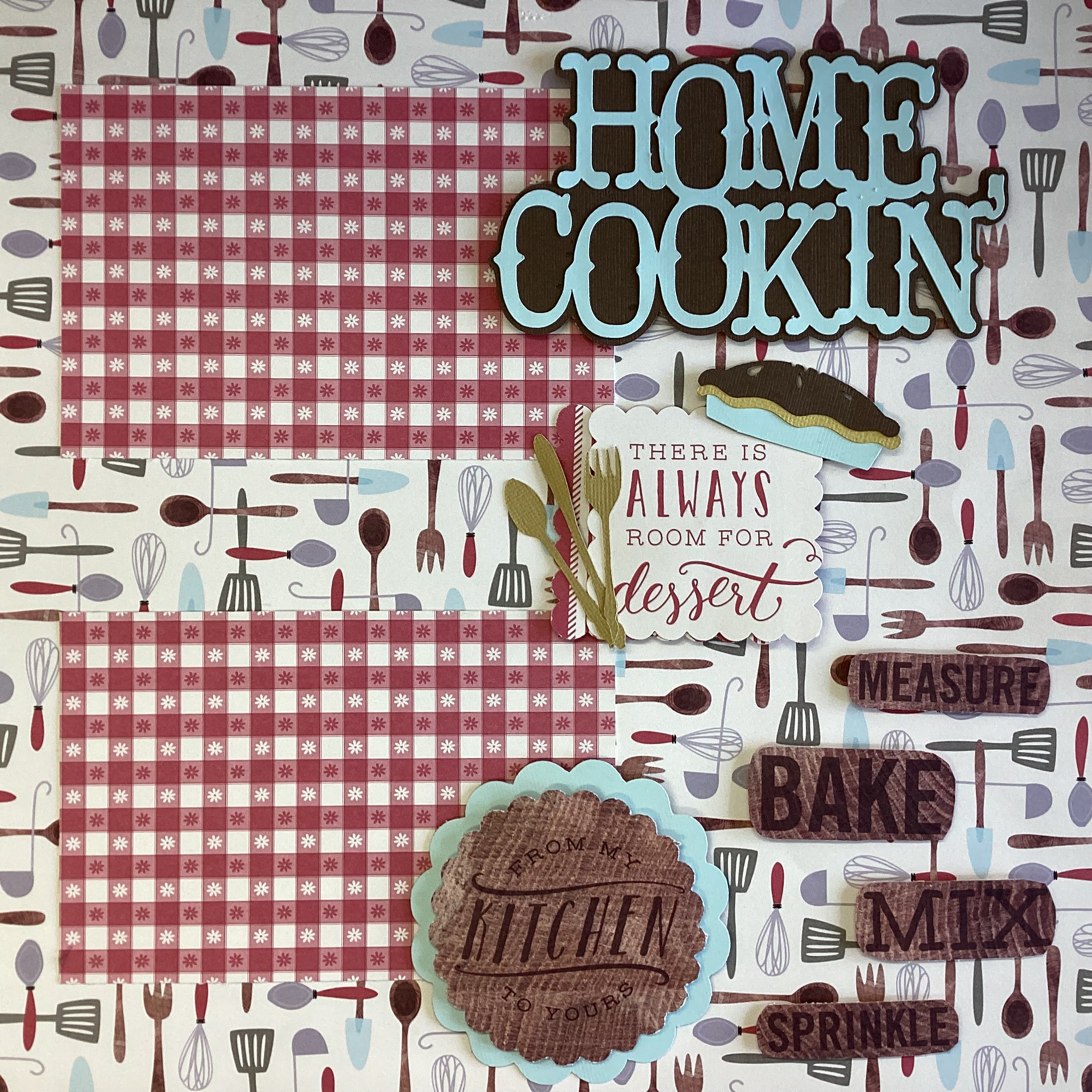 Premade Scrapbook Page HOME COOKIN 12X12 Scrapbooksrus