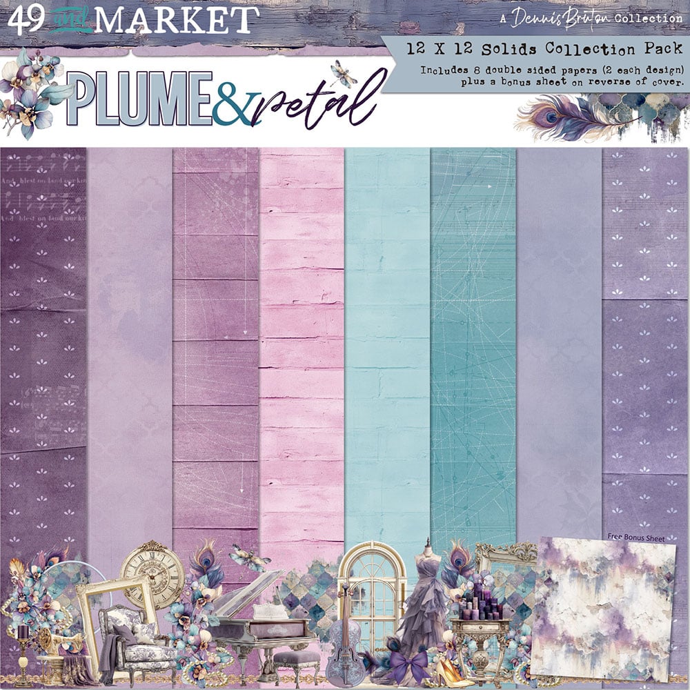 49 and Market PLUME & PETAL 12”X12” Solids Collection Pack