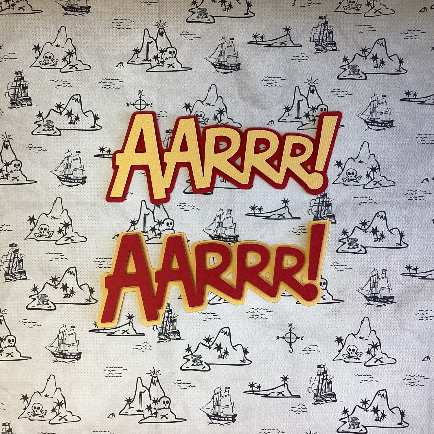 AARRR! Pirate Diecut 3D Scrapbook Die Cut Embellishment
