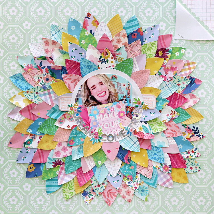 Paige Evans BLOOMING WILD 24 Flowers 12"X12" Scrapbook Paper