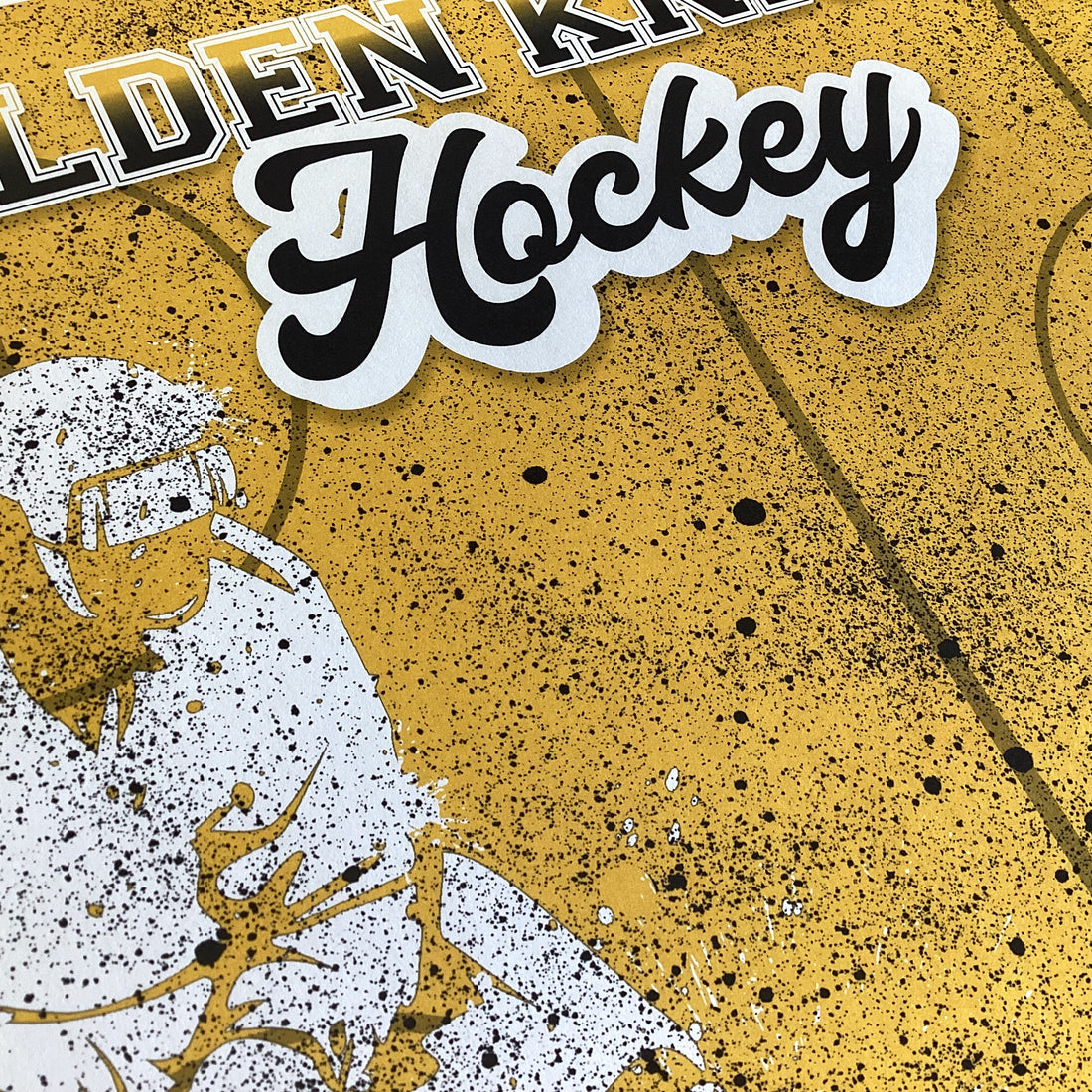 Hockey Paint Splatter GOLDEN KNIGHTS 12”X12” Scrapbook Paper