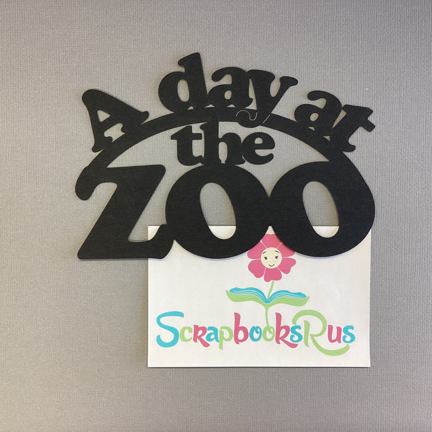 Laser Cut A DAY AT THE ZOO Diecut Scrapbook Title