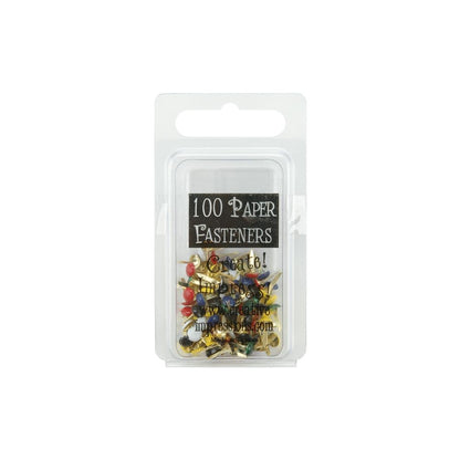 Creative Impressions PRIMARY MINI ROUND Paper Fasteners 100pc Brads