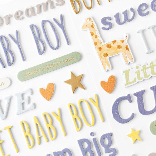 Thickers HELLO LITTLE BOY Foam Phrase Stickers