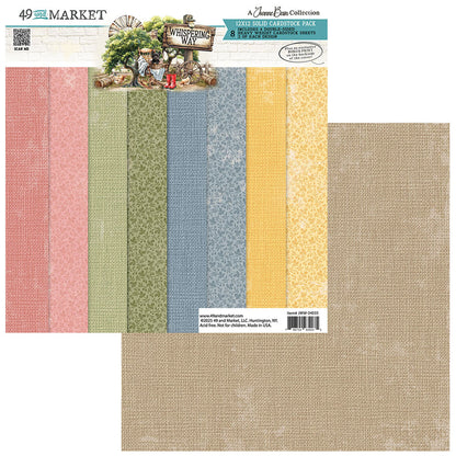 49 and Market WHISPERING WAY 12X12 Solid Cardstock Pack