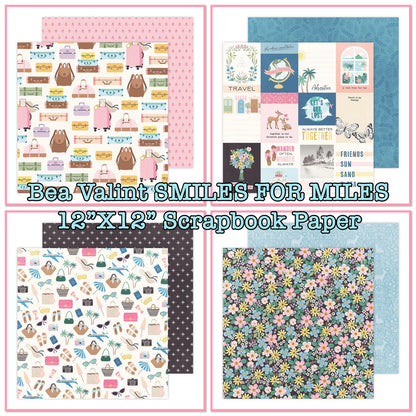Bea Valint SMILES FOR MILES 12”X12” Scrapbook Paper