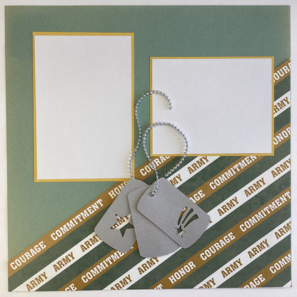 Premade Pages ARMY (2) 12&quot;X12&quot; Military Scrapbook Pages @Scrapbooksrus