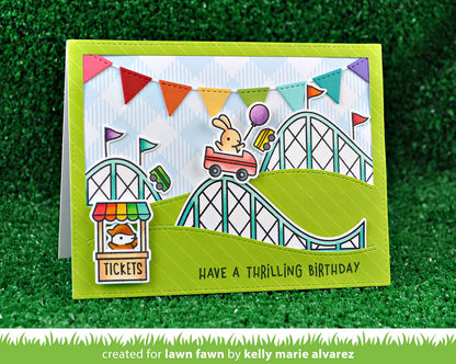 Lawn Cuts BUNTING BORDERS Custom Craft Dies 5pc