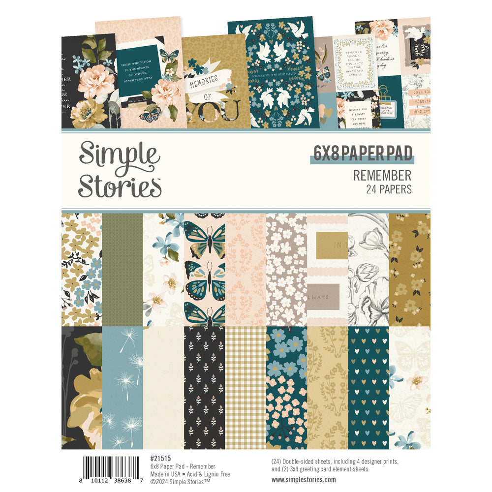 Simple Stories REMEMBER 6”X8” Paper Pad