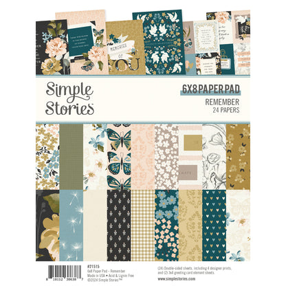 Simple Stories REMEMBER 6”X8” Paper Pad