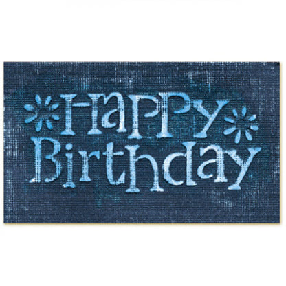 Sizzix Simple Impressions PHRASE HAPPY BIRTHDAY Embossing Folder